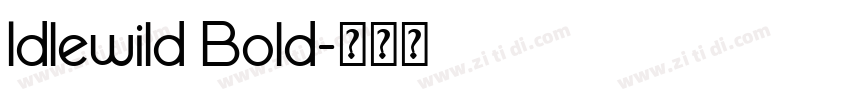 Idlewild Bold字体转换